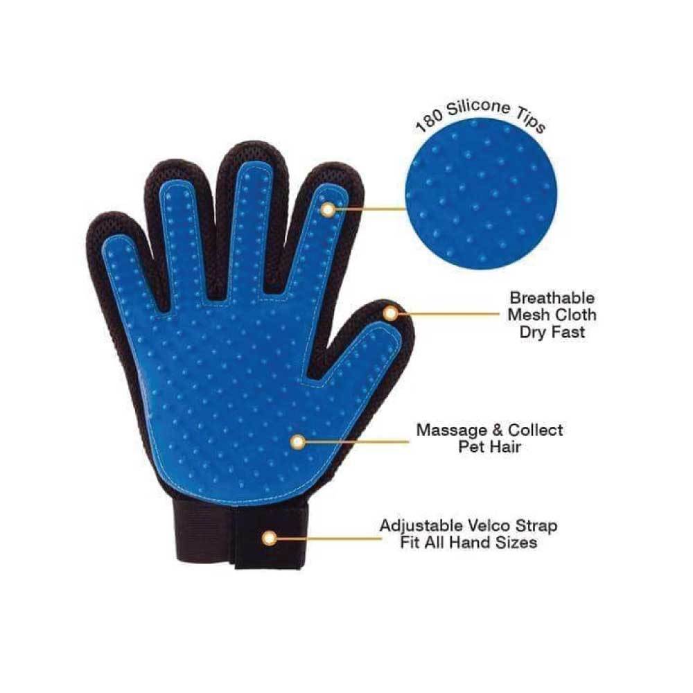 Rooster Farms Pet Grooming Glove Dog Cat Deshedding Massage Mitt Right Hand