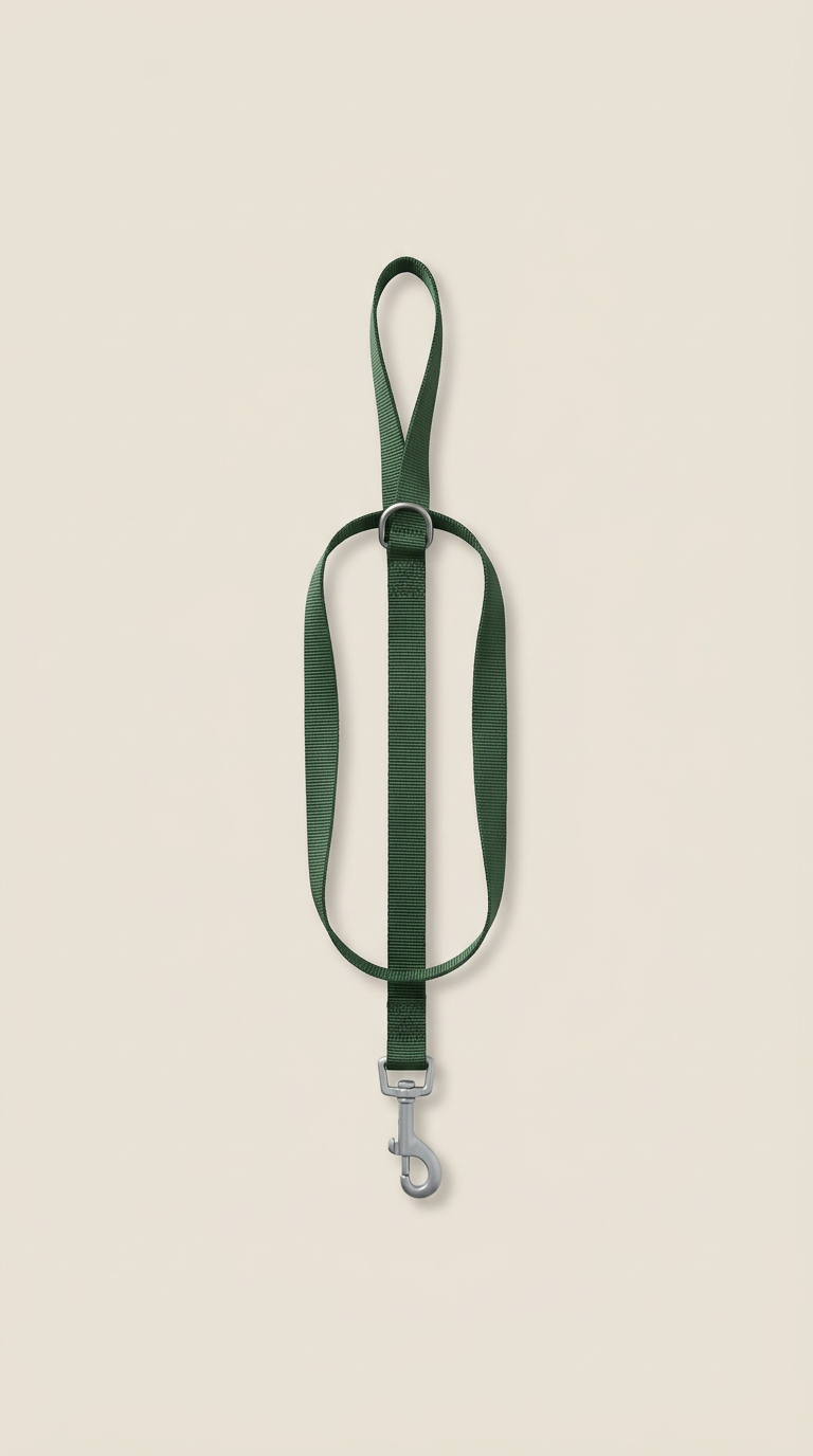 Forest green nylon leash